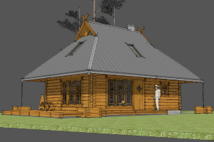 guļbūve - log house