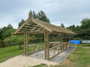 šķūnis karkass būvniecība