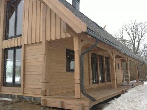 Timber frame house