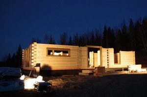 Brusu mājas celtniecība